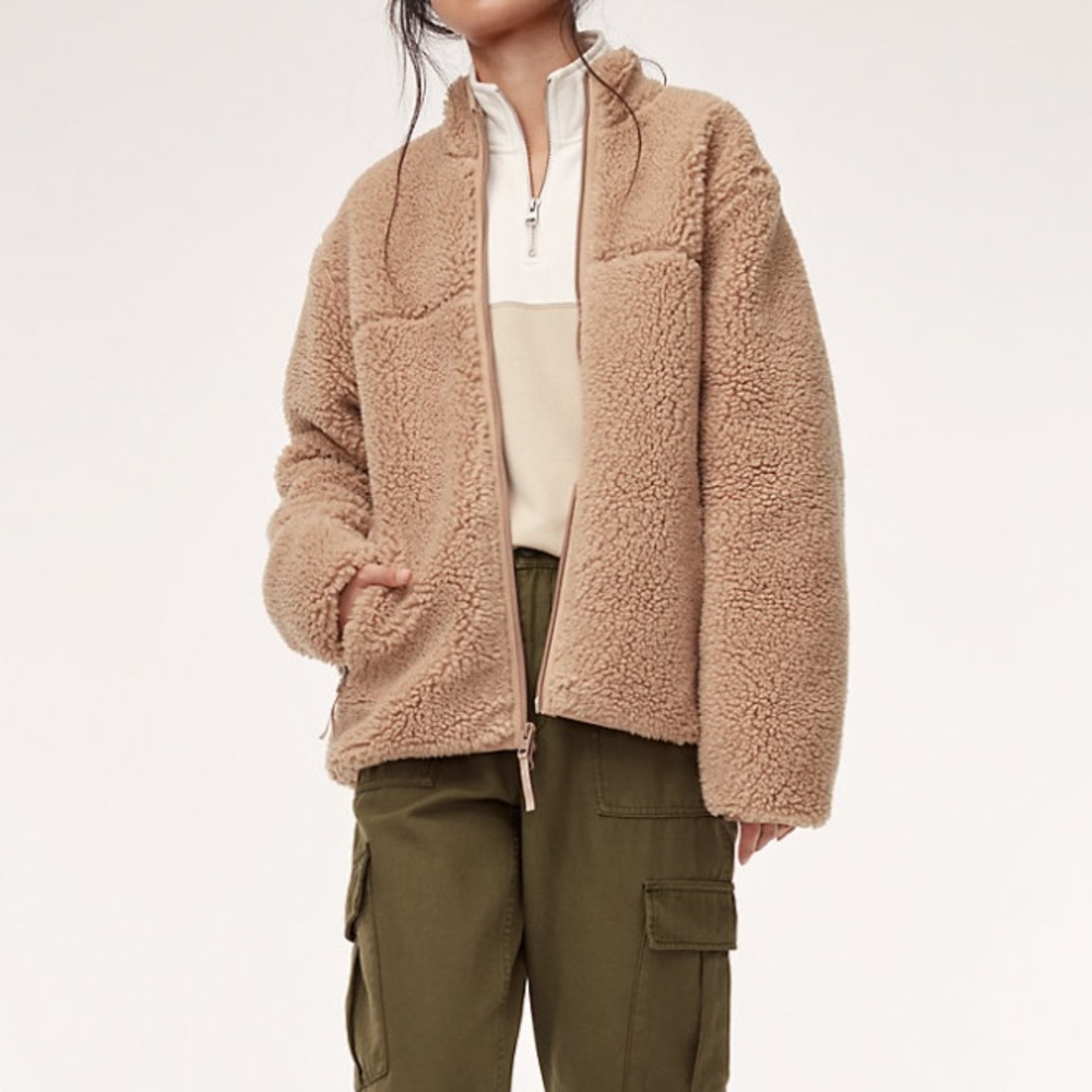 Aritzia TNA Black Sherpa Fleece Jacket - Picture 4 of 5